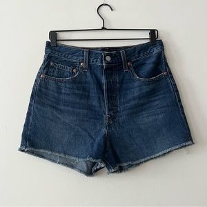 Levi's Ribcage High Rise Denim Shorts